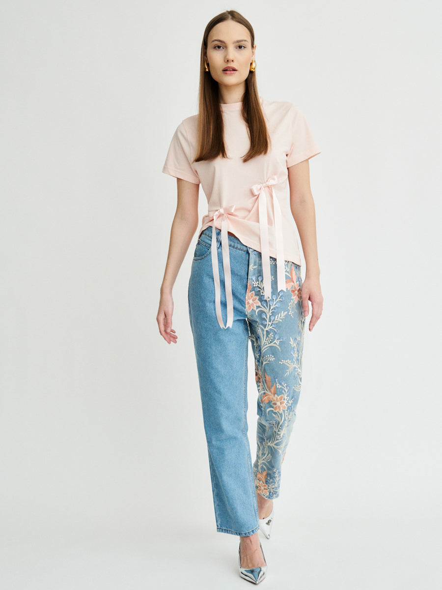 Delia Floral Embroidered Jeans
