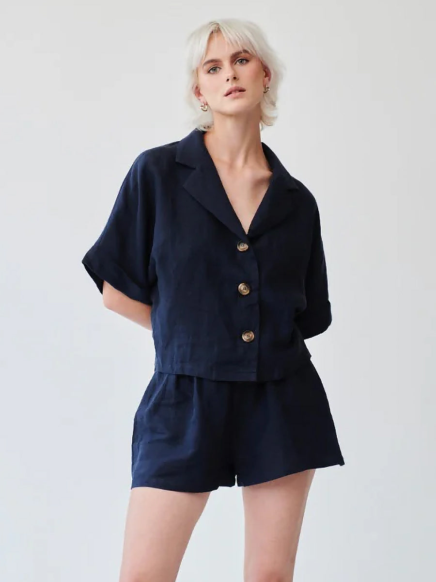 Navy shirt and shorts discount