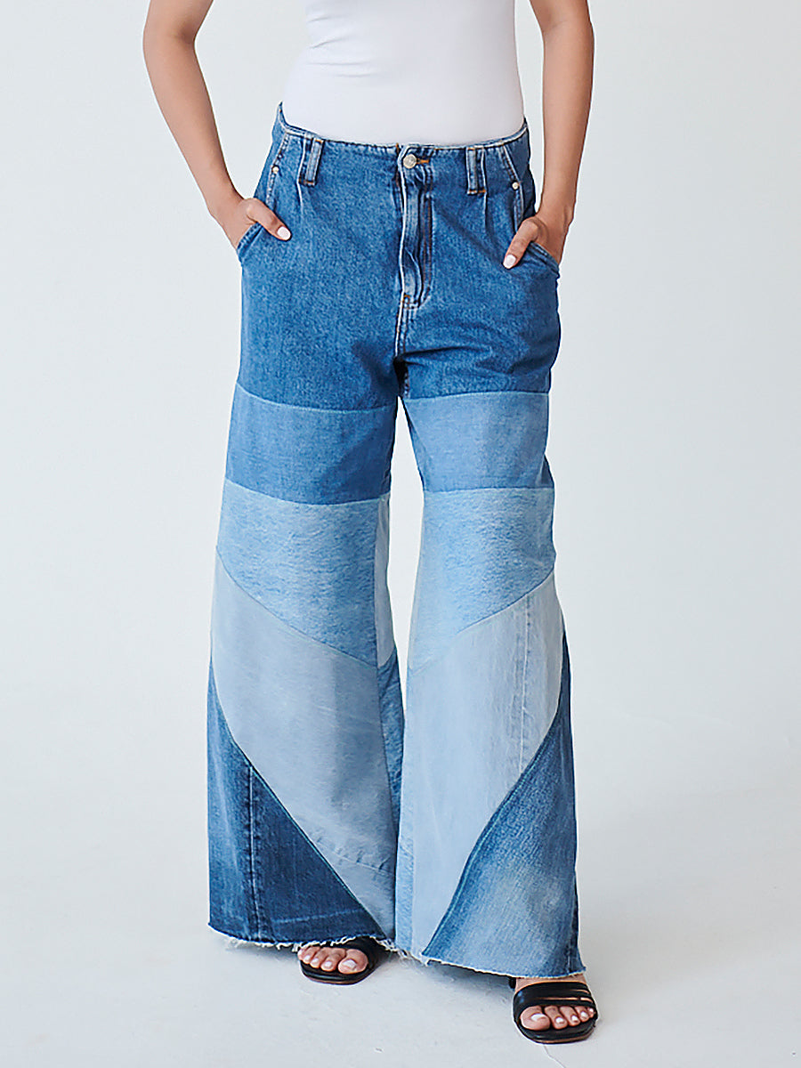 Women's high rise bell bottom jeans on sale