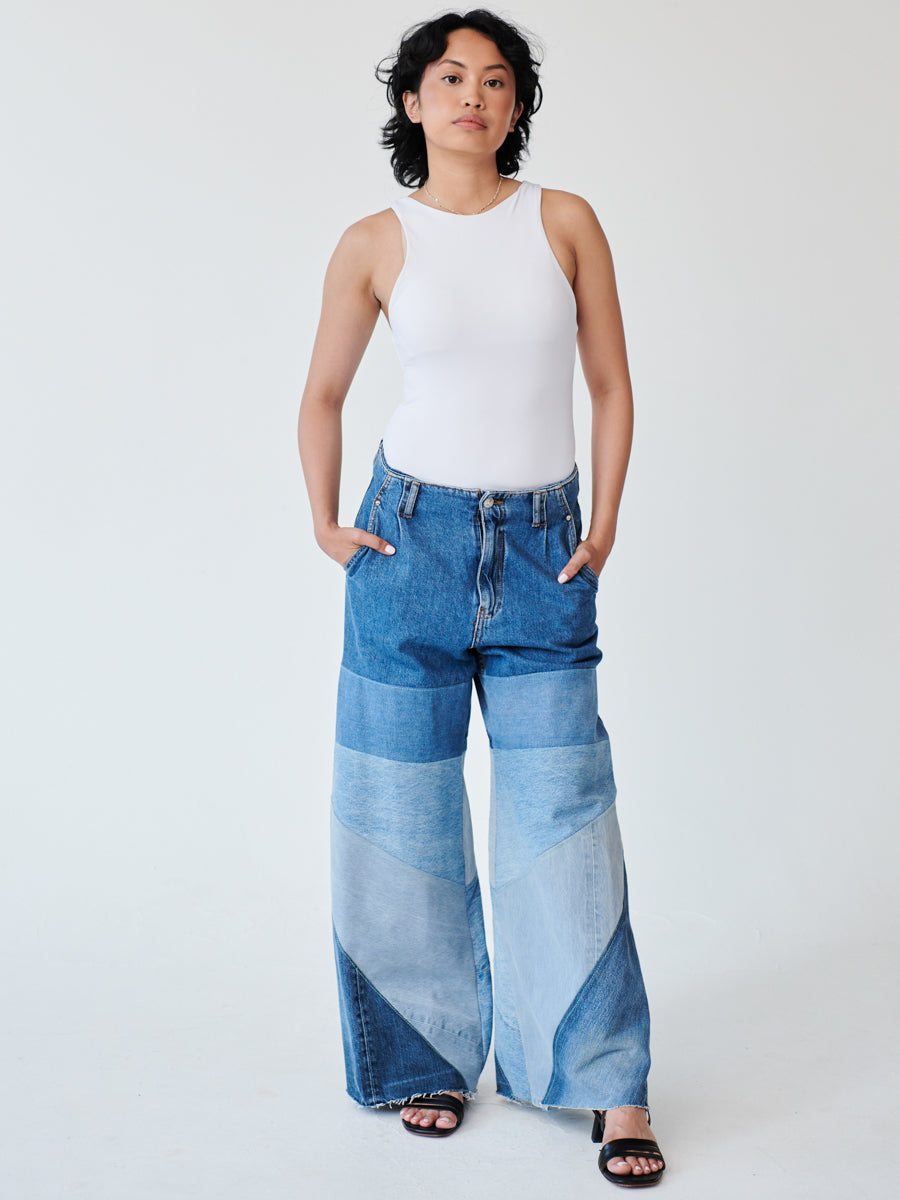 Women's Baggy Flared Jeans| High Waist | Sustainable | Fanfare
