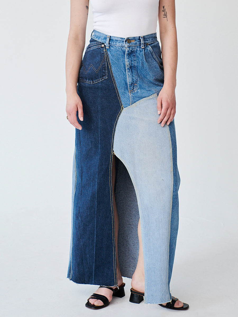 Ripped jean skirt quilt discount