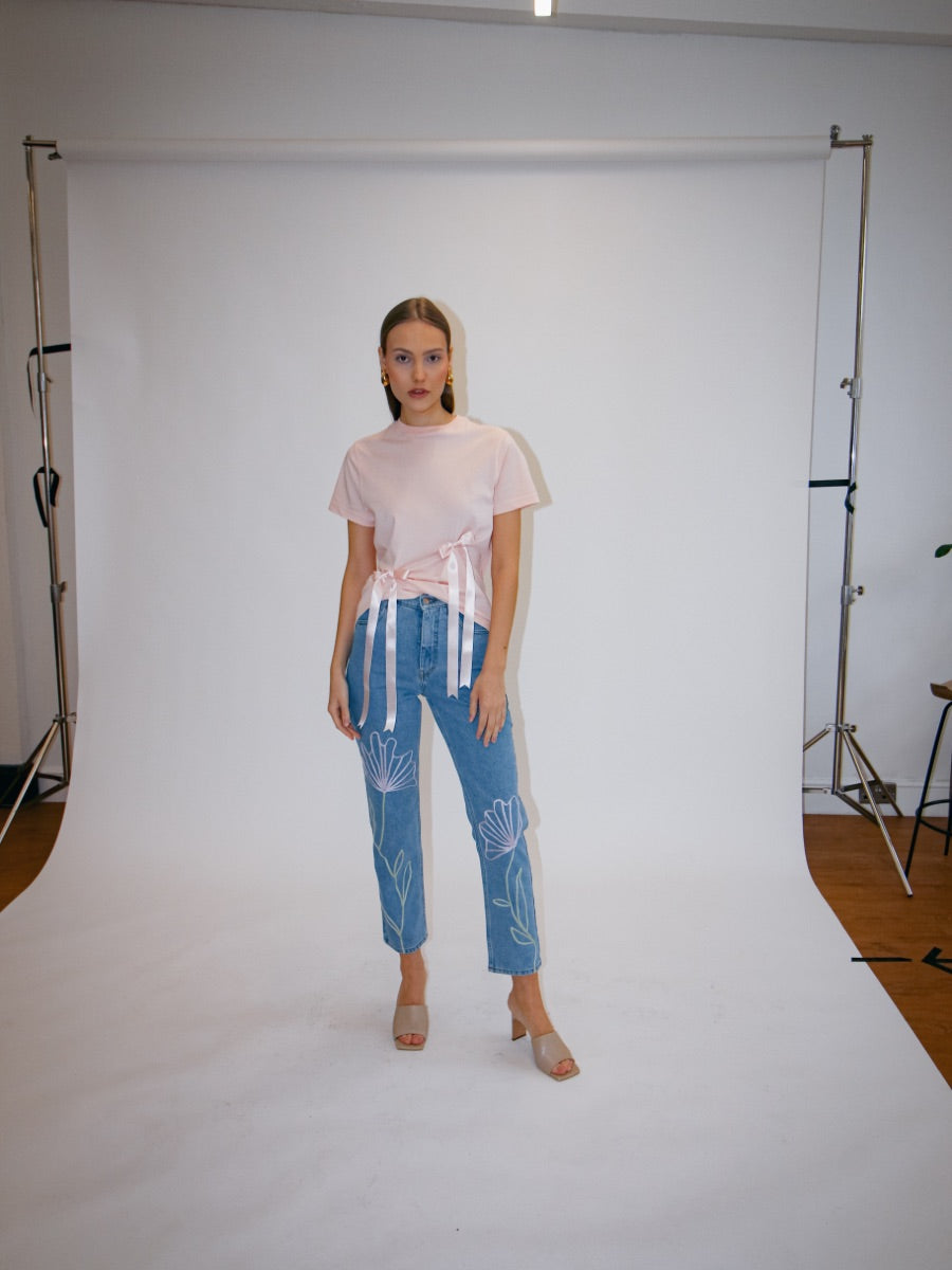 Women's Floral Patterned Jeans | Sustainable Denim | Fanfare
