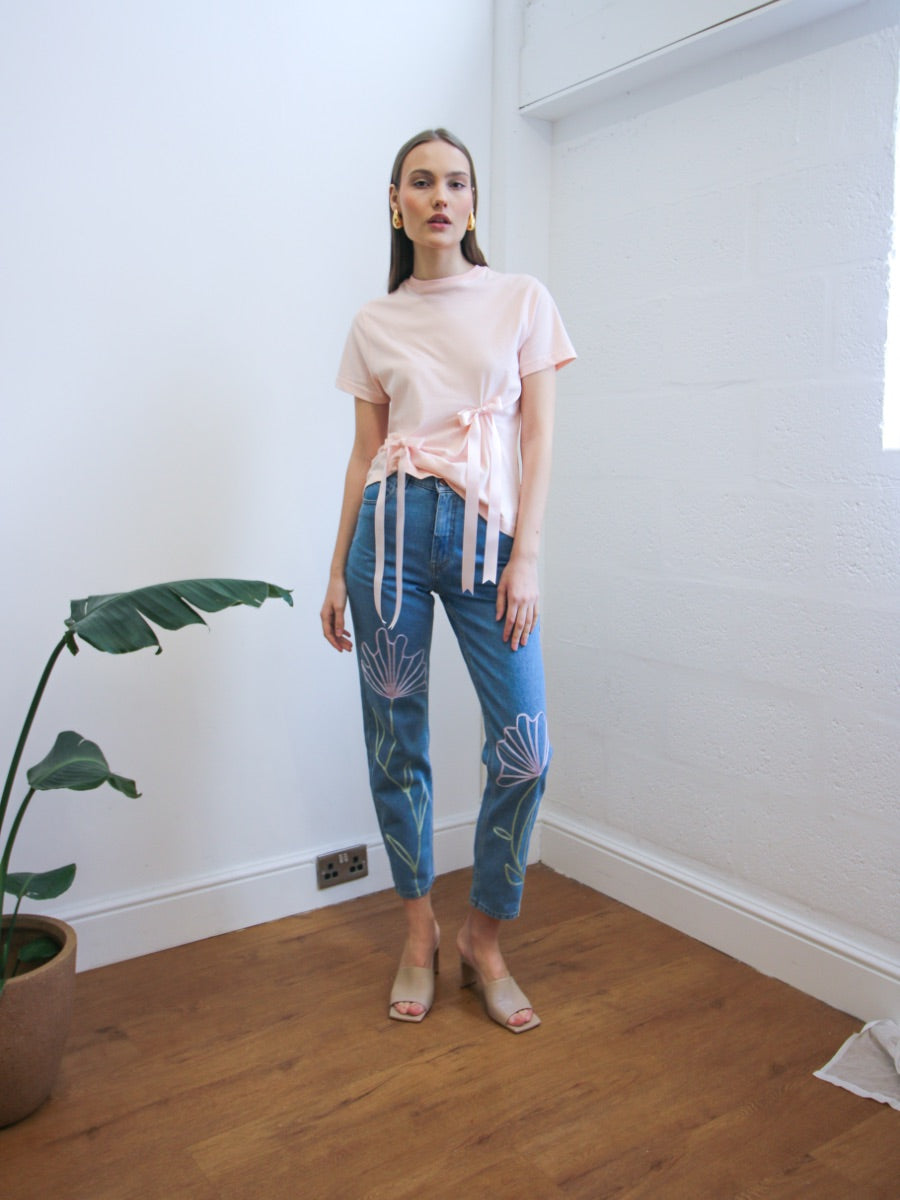 Women's Floral Patterned Jeans | Sustainable Denim | Fanfare