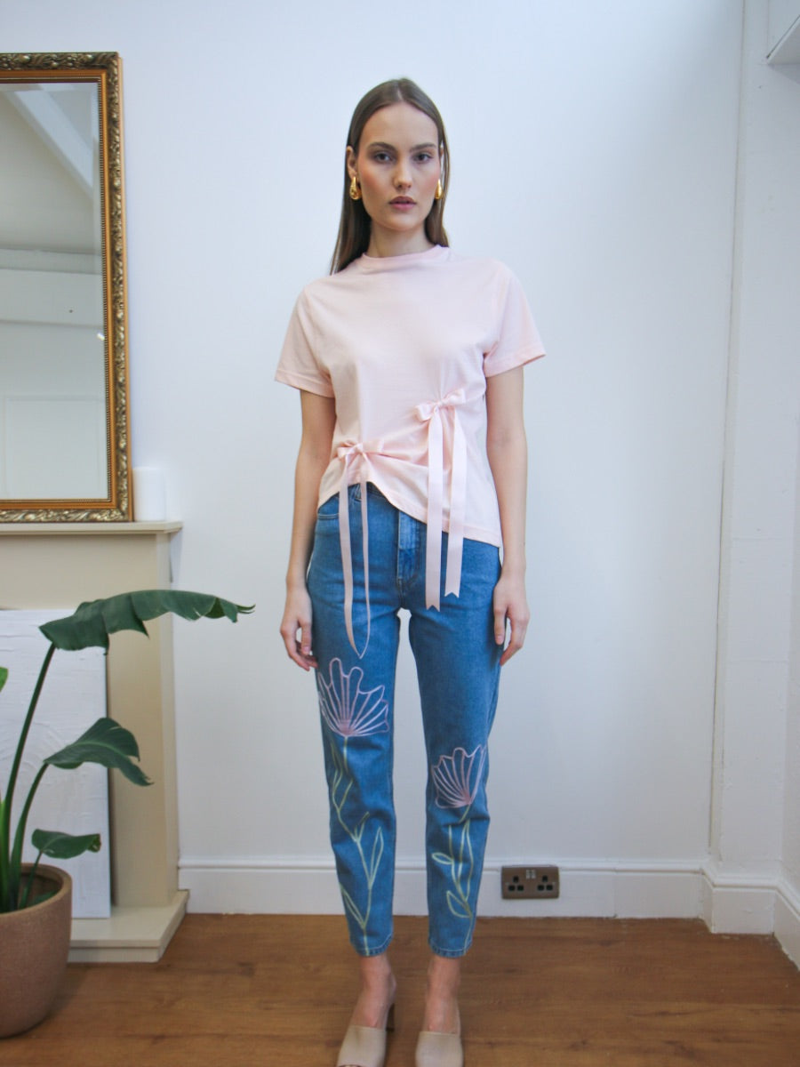 Women's Floral Patterned Jeans | Sustainable Denim | Fanfare