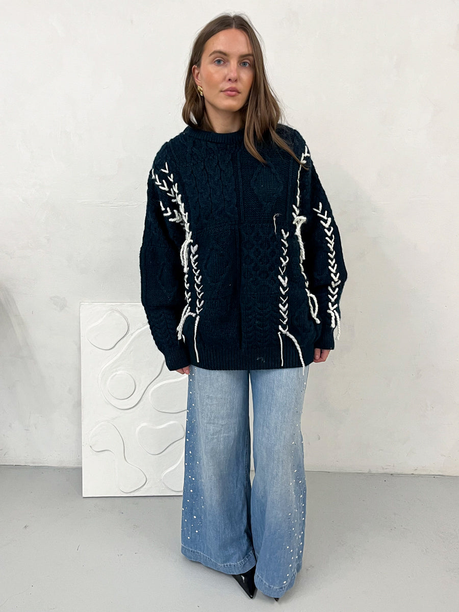 Ronnie Oversized Upcycled Blue High Waisted Jean