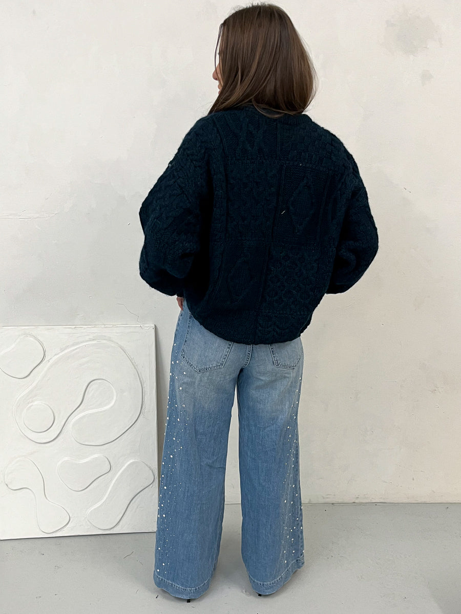 Ronnie Oversized Upcycled Blue High Waisted Jean