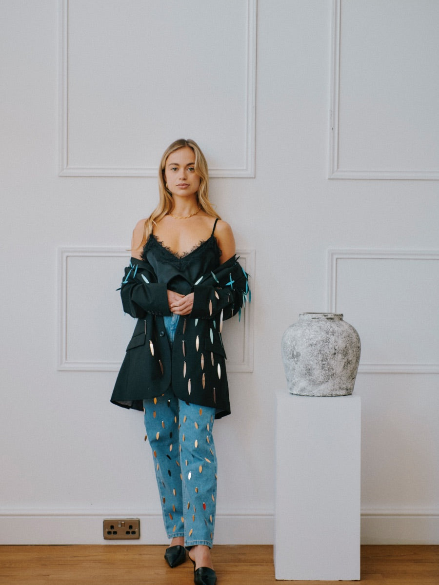 Women's Sequin Vintage Blazer | Sustainable | Amelia Windsor | Fanfare