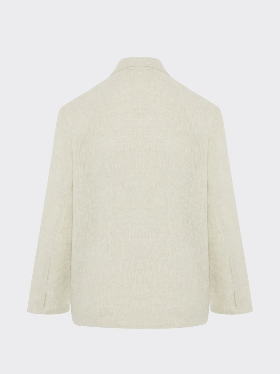 Women's Linen Suit in Beige with Trim | Sustainable | Fanfare