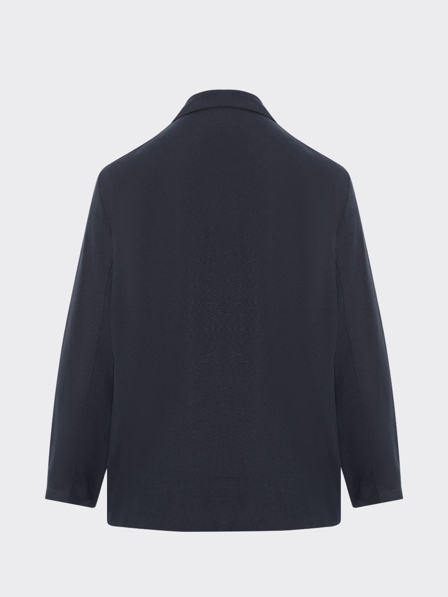 Women's Linen Suit in Navy with Trim | Sustainable | Fanfare
