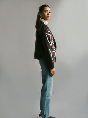 High Waisted Embroidery Jean