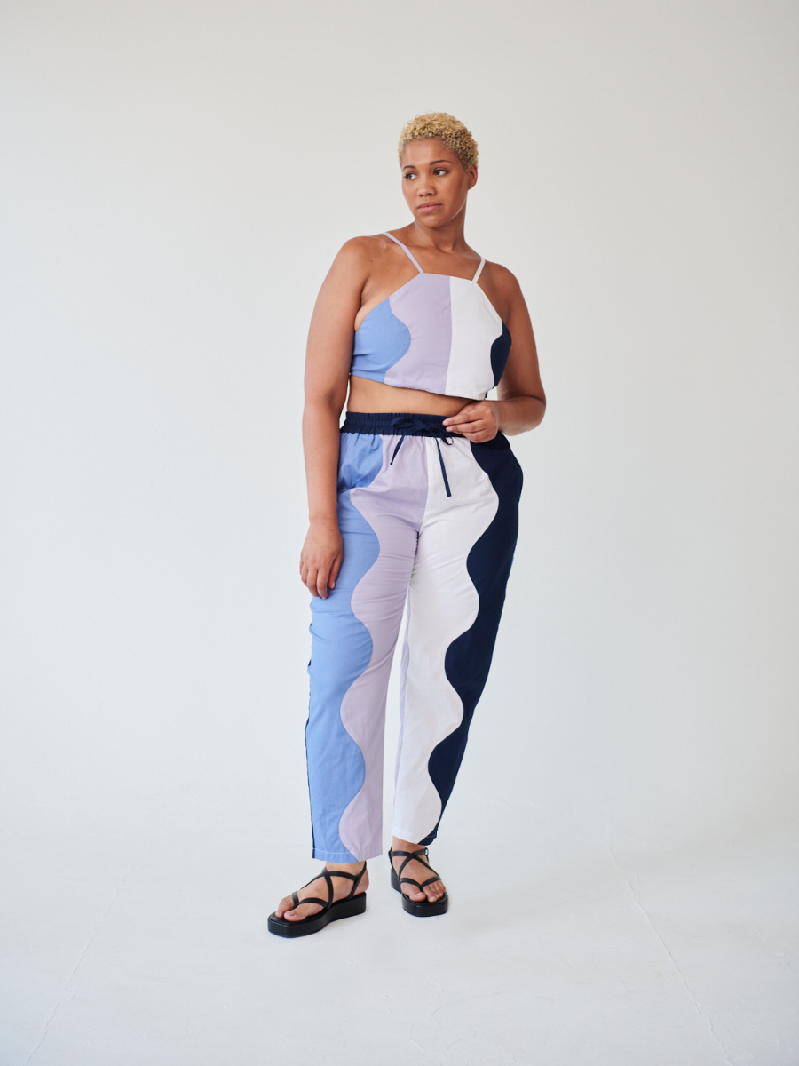 Colourful summer cotton trousers. Mix & match the Fanfare Label Midsummer collection and create the perfect co-ord. Handcrafted in our sustainable womenswear factories by Fanfare artisans.