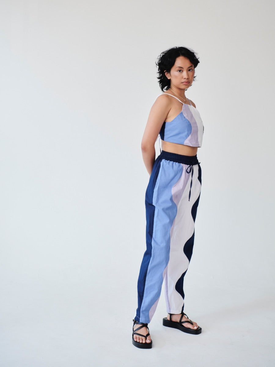 Colourful summer cotton trousers. Mix & match the Fanfare Label Midsummer collection and create the perfect co-ord. Handcrafted in our sustainable womenswear factories by Fanfare artisans.
