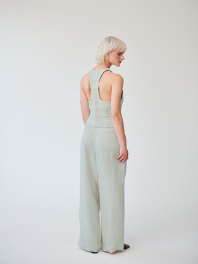Celeste Linen Trousers in Mint
