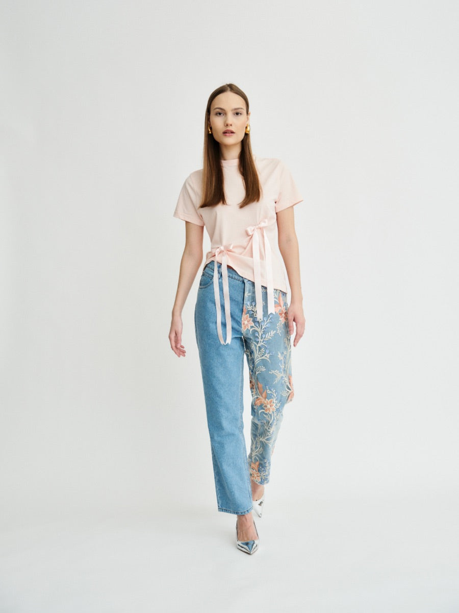 Blossom Blush Bow Top Front Angle