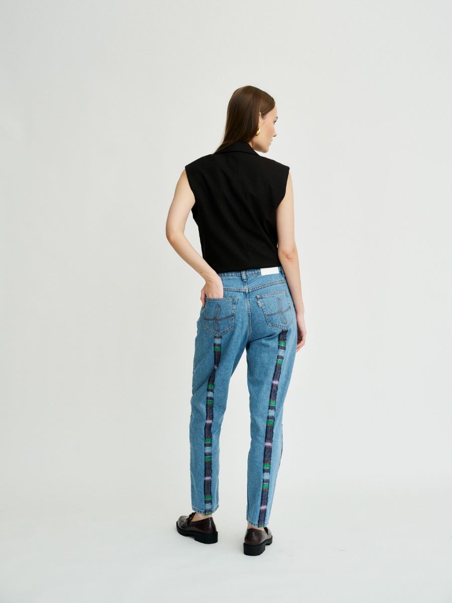 Clover Wool Striped Jeans