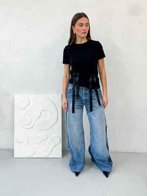 Dora Oversized Upcycled Blue High Waisted Jeans