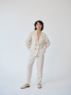 Women's Linen Suit in Beige | Sustainable | Fanfare