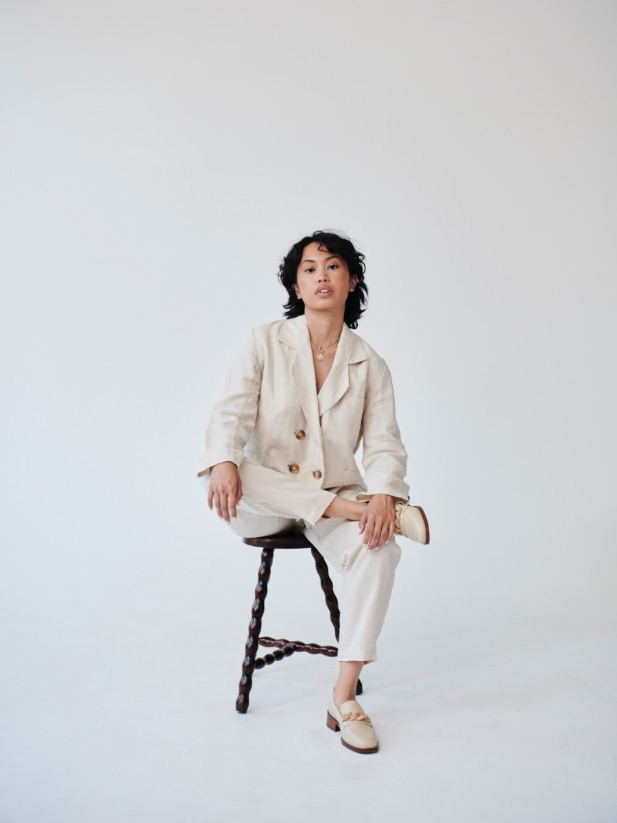 Women's Linen Suit in Beige | Sustainable | Fanfare