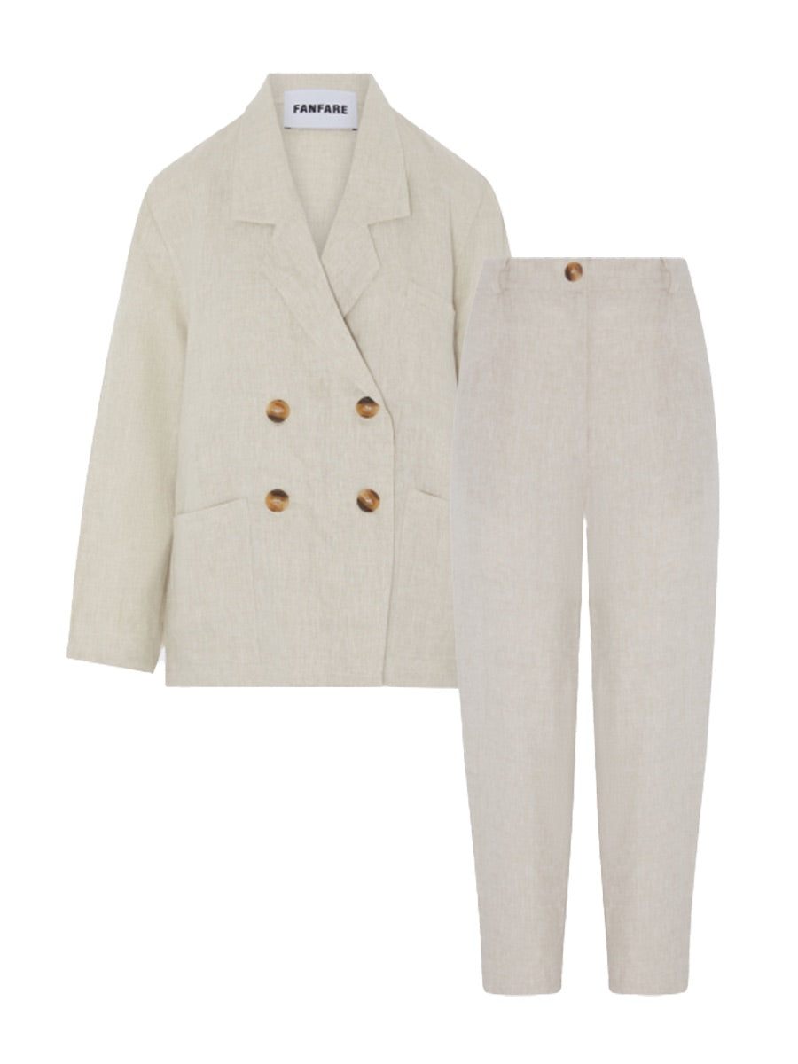 Women's Linen Suit in Beige | Sustainable | Fanfare