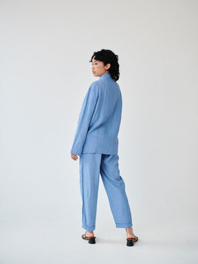 Women's Linen Suit in Blue | Sustainable | Fanfare