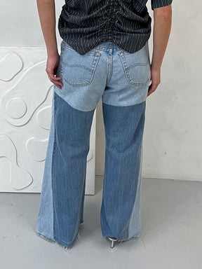 Fora Oversized Upcycled Blue High Waisted Jeans
