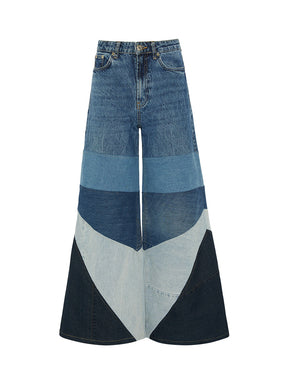 Women's Baggy Flared Jeans| High Waist | Sustainable | Fanfare 