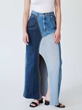 Women's Denim Long Skirt | High Waisted | Sustainable | Fanfare