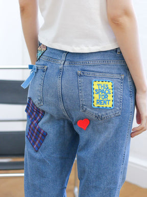 Owen Upcycled Patchwork Jeans
