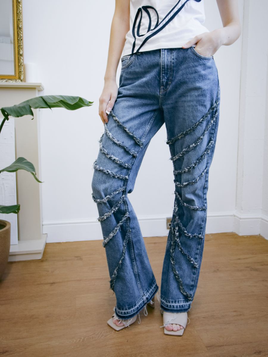 Elm Braided Upcycled Denim Jeans