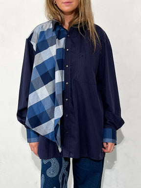 Jules Upcycled Navy Overshirt