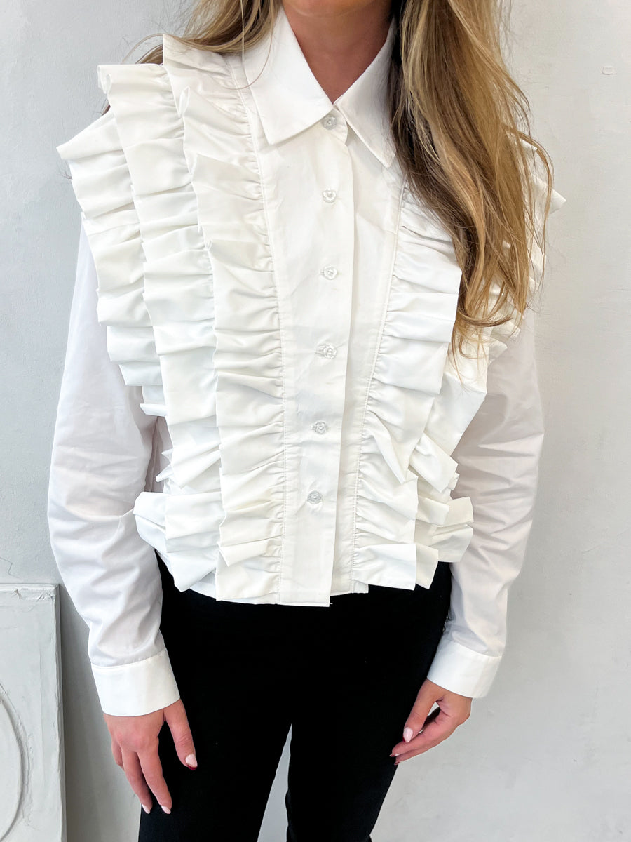 Rain Frill Shirt White