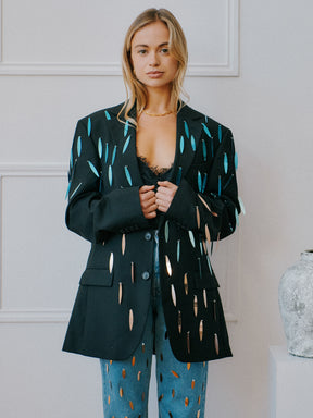 Women's Sequin Vintage Blazer | Sustainable | Amelia Windsor | Fanfare