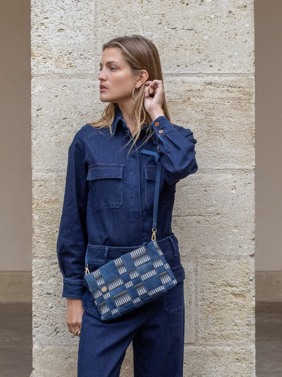 Fanfare Label | Stelar | Upcycled Denim | Uma Crossbody Bag