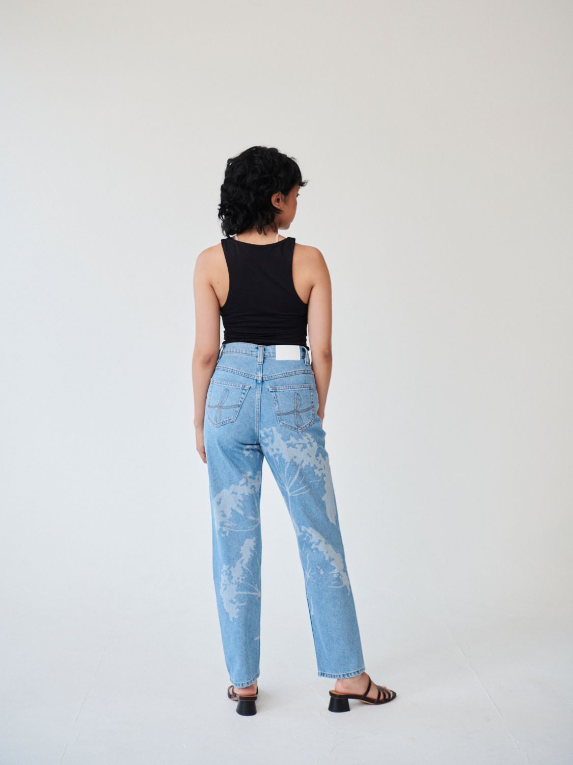 High Waisted Organic & Recycled Laser Dandelion Jeans