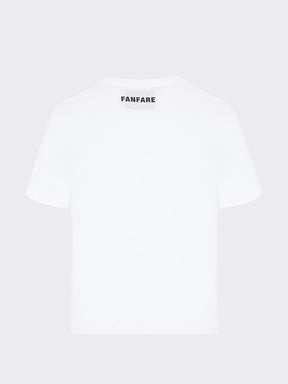 100% GOTs Certified Organic Cotton Statement Embroidered T-shirt, ethically produced in the UK by Fanfare Label