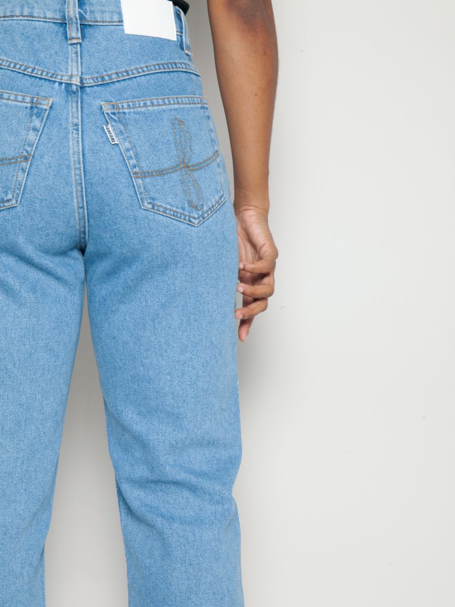High Waisted Organic & Recycled Thrive Blue Jeans