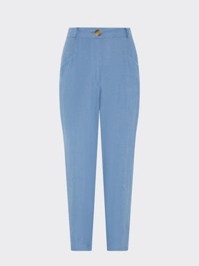 Women's Linen Suit Trousers in Blue | Sustainable | Fanfare