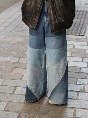 Women's Baggy Flared Jeans| High Waist | Sustainable | Fanfare 