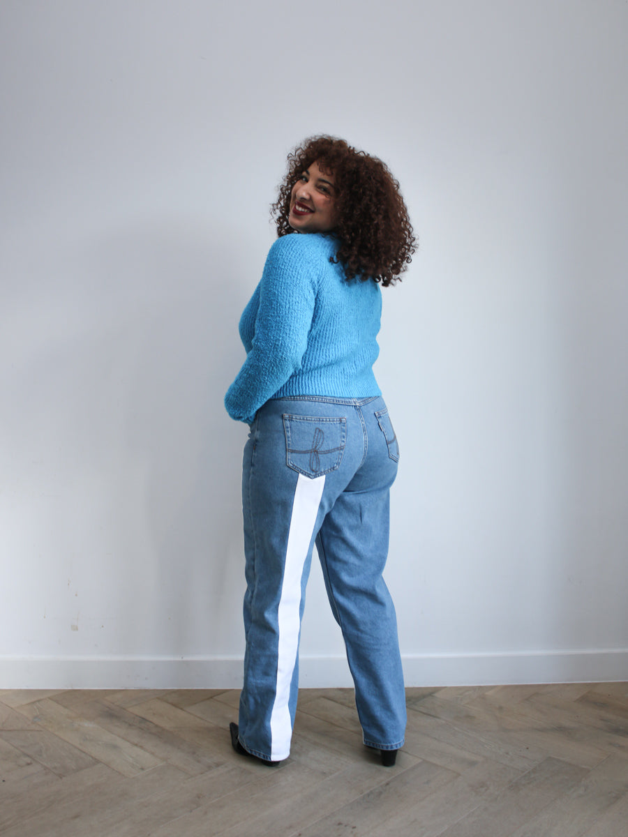 Bianca High Waisted Organic & Recycled Blue Jeans