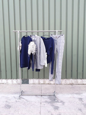 Organic Cotton Fringe Sleeve Jumper Navy, Fanfare Label Sustainable Womens Clothing
