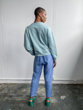 Women's Green Jumper with Cotton Wool Front | Organic | Fanfare