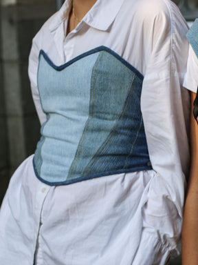 Women's Bodice Denim Corset | Sustainable & Upcycled | Fanfare